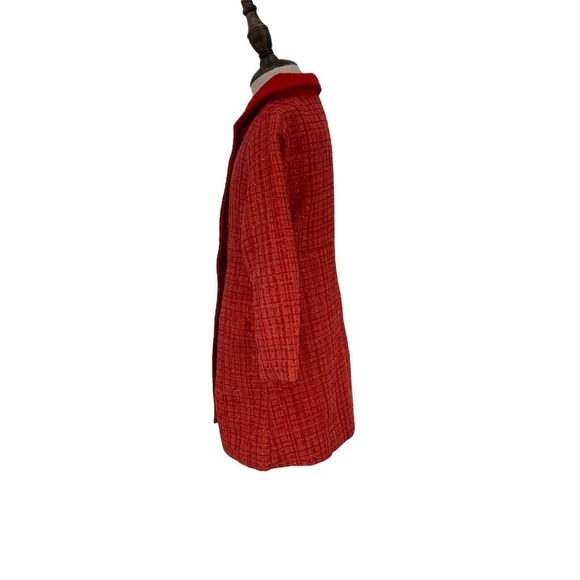 Disney Toddler Girls Red Tweed Dress Coat Minnie Mouse Buttons Size 3 - Picture 8 of 11